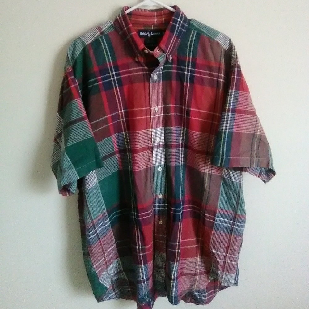 Ralph Lauren plaid short sleeve button-down